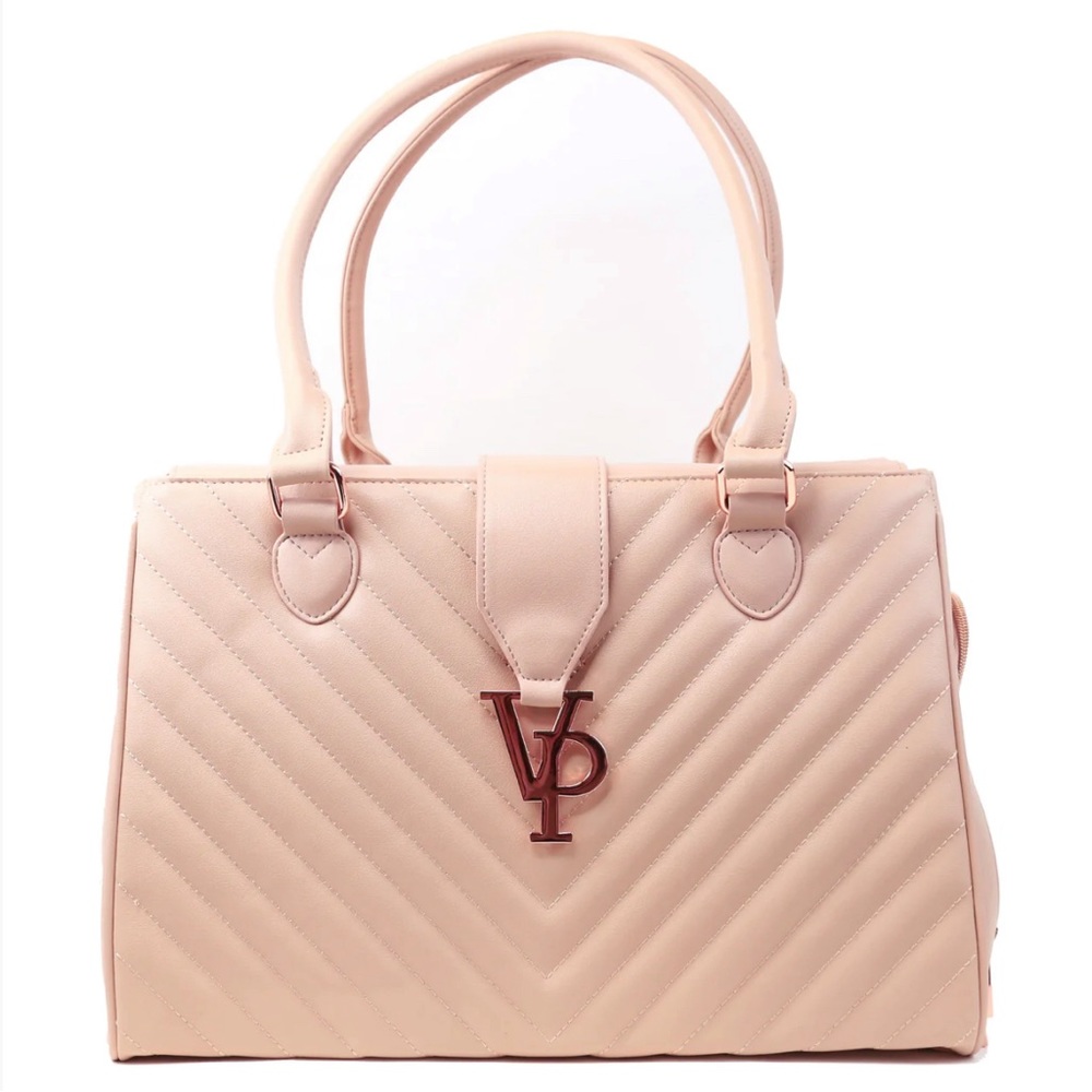 Vanderpump Pets Monogramme Pet Carrier Blush Pink